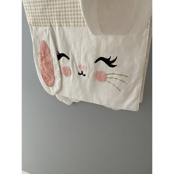 Bunny Rabbit Easter Table Runner Sequins Floppy Ears Isaac Mizrahi 14x72 New - Picture 4 of 10